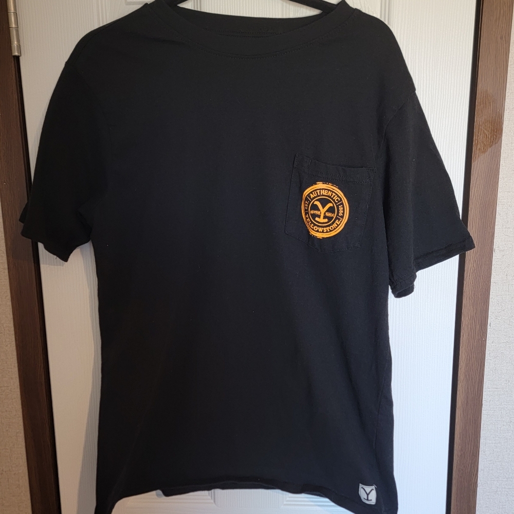 Yellowstone Men's Pocket Short-Sleeve T-Shirt M Black